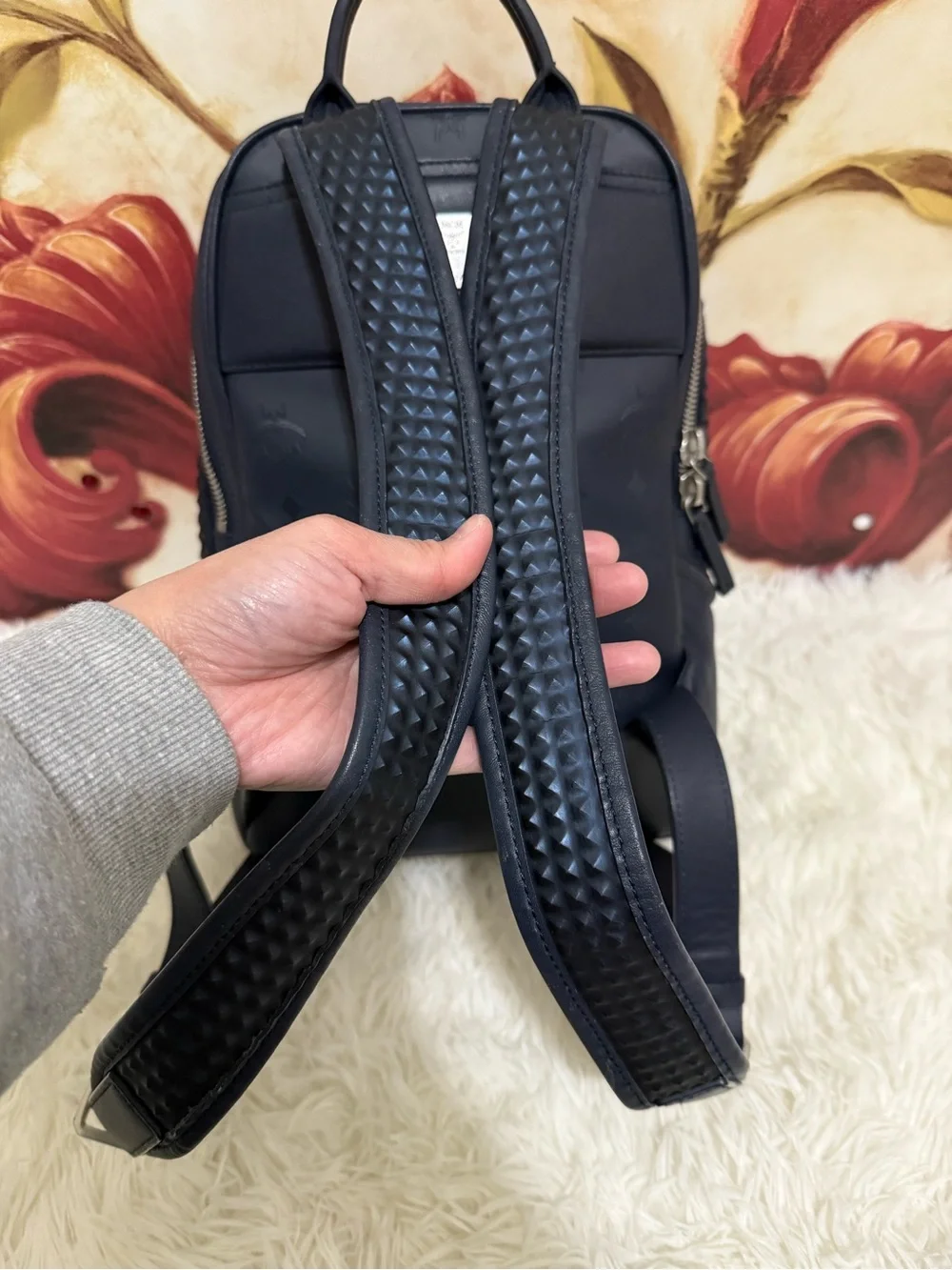 MCM Black Leather Backpack Limited Edition